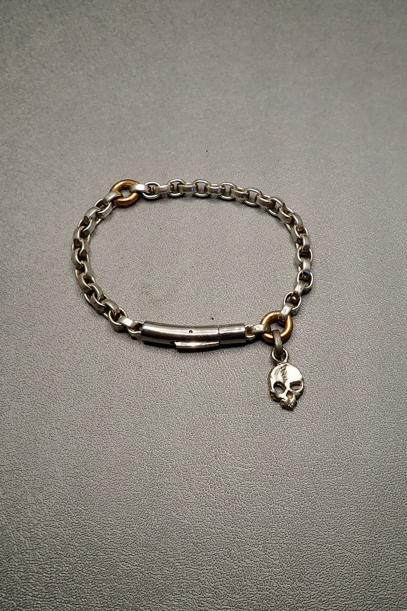 ROLO SILVER SKULL BRACELET - one made