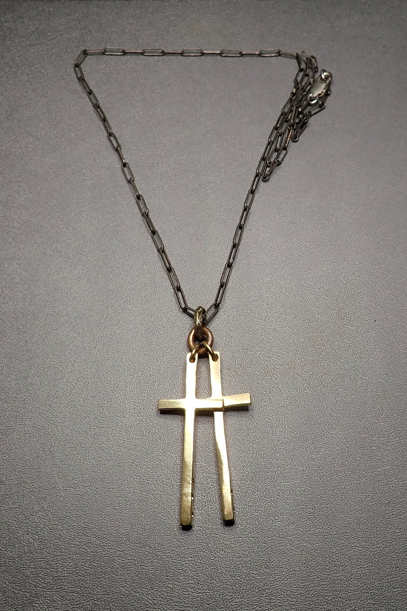 BRONZE DOUBLE CROSS
