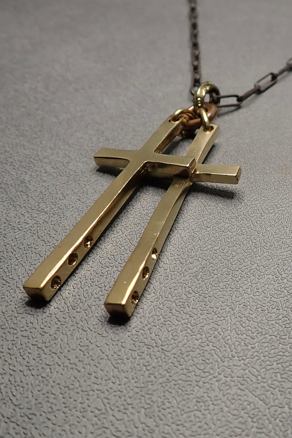 BRONZE DOUBLE CROSS - two made