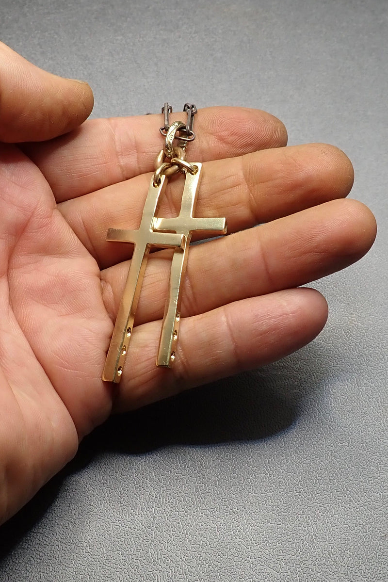 BRONZE DOUBLE CROSS