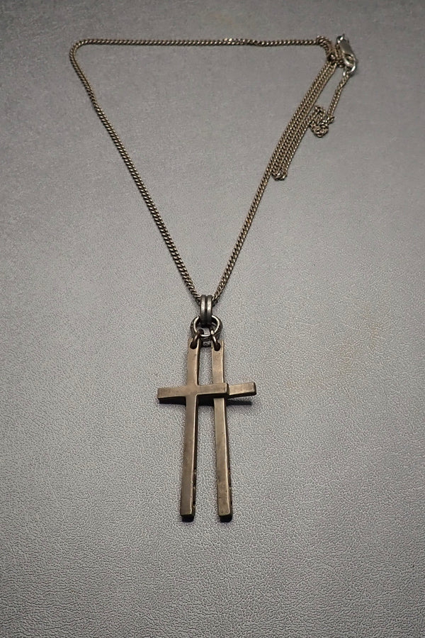 DOUBLE CROSS NECKLACE