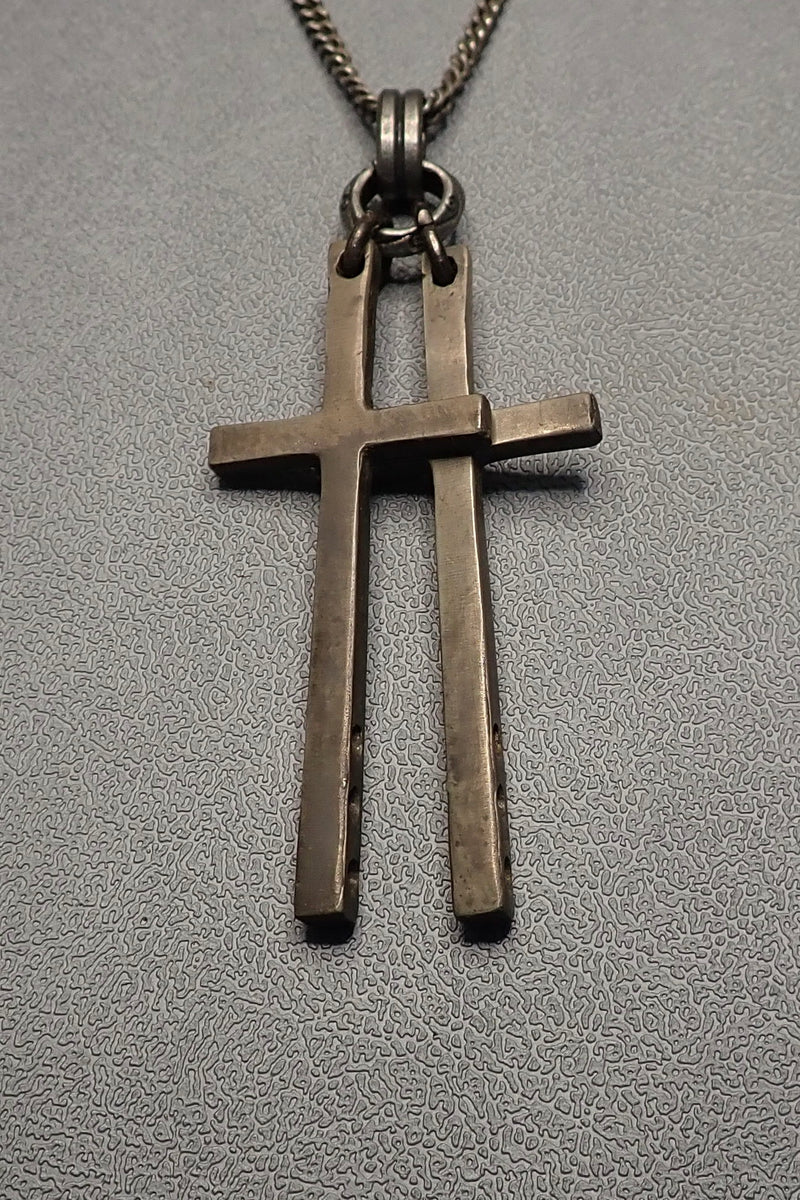 DOUBLE CROSS NECKLACE