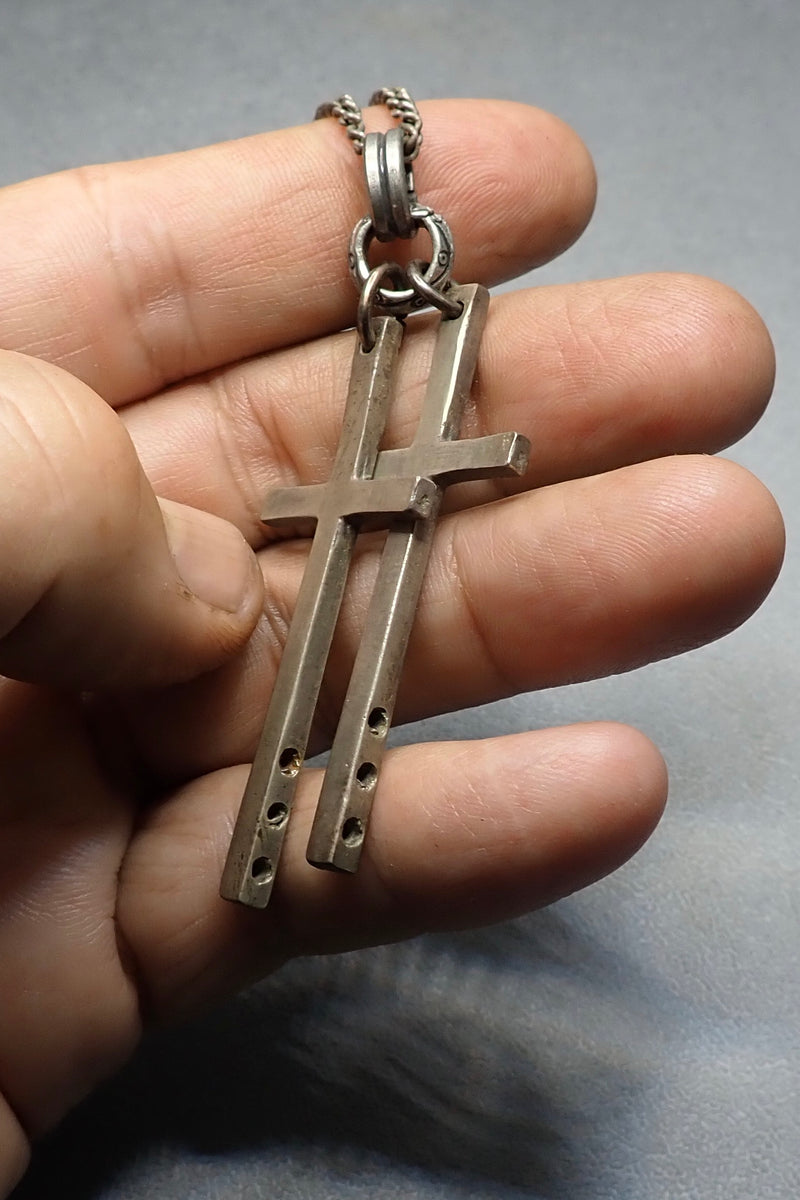 DOUBLE CROSS NECKLACE