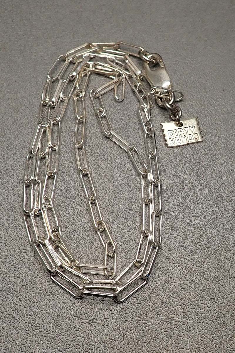 SILVER PAPER CLIP CHAIN