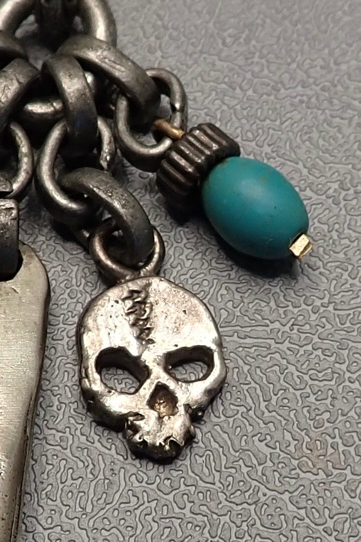 HORN- SKULL -TURQUOISE NECKLACE