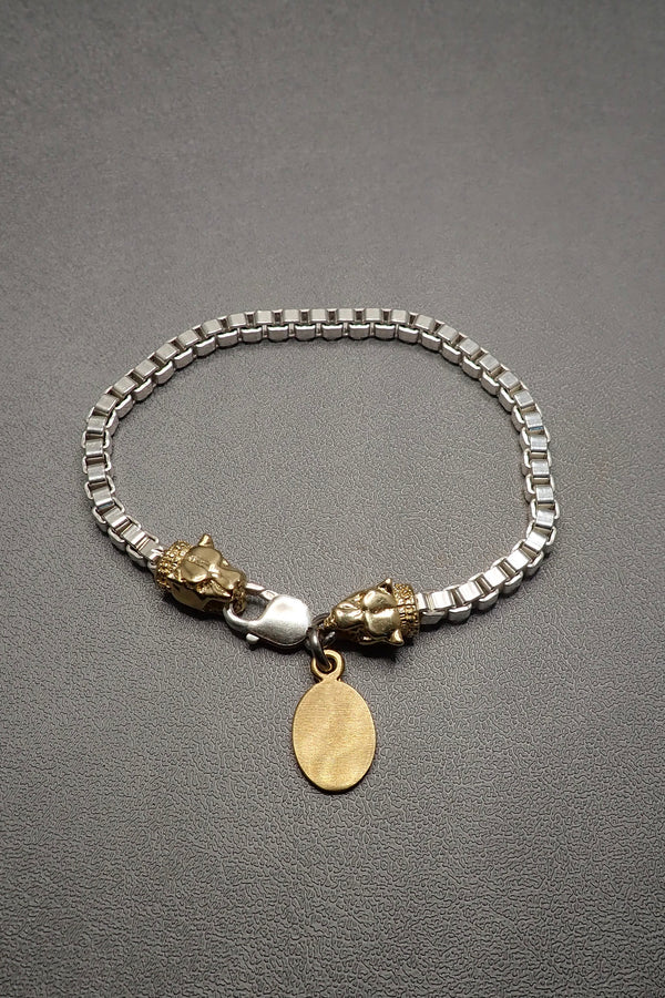 SILVER BOX LINKS BRACELET