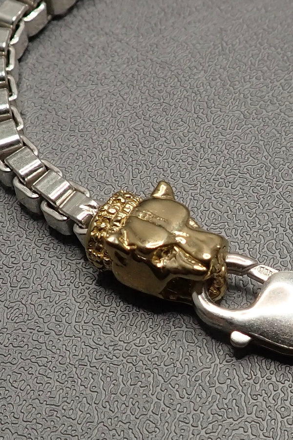 SILVER BOX LINKS BRACELET