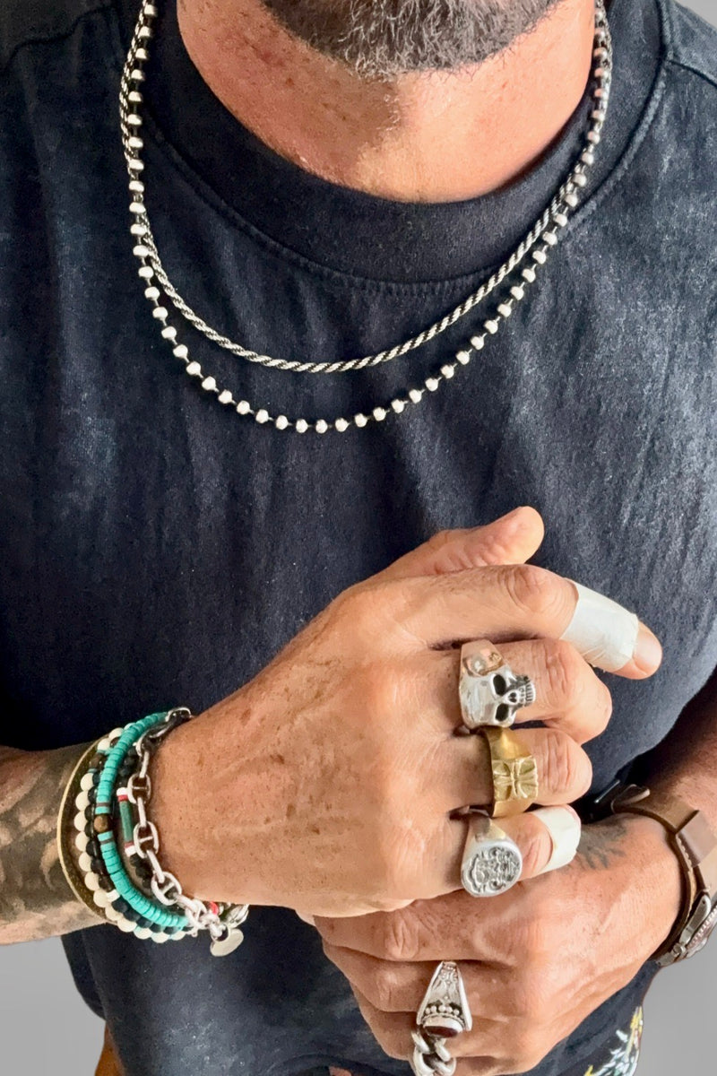 SILVER BALL CHAIN