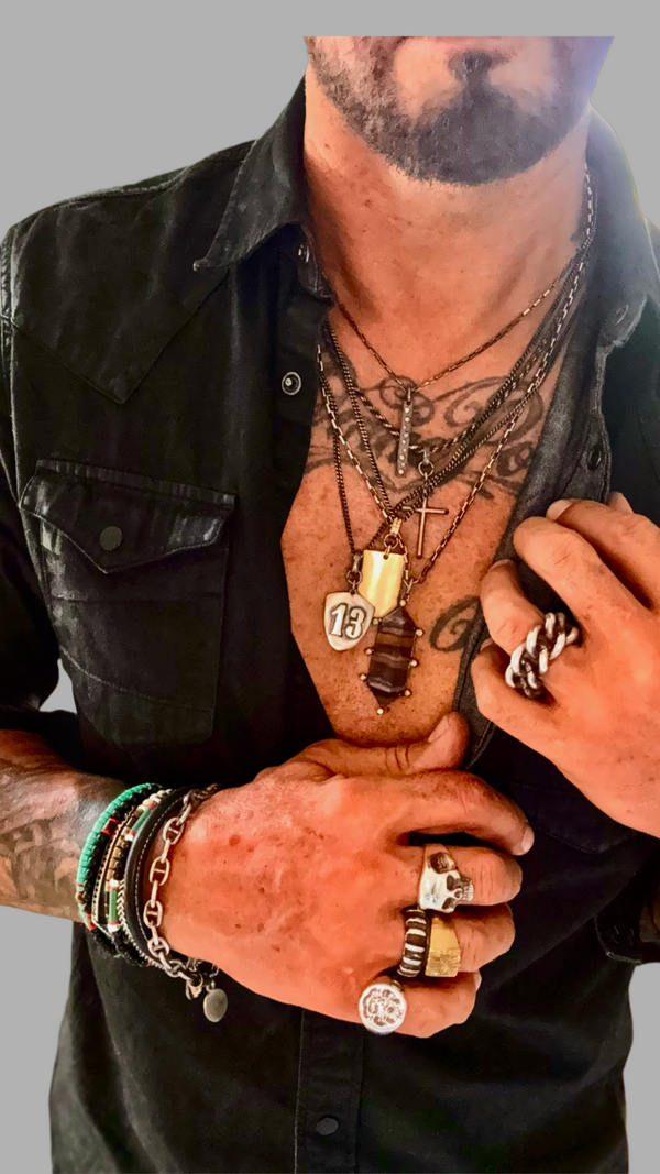 SKULL & FEATHER PENDANT