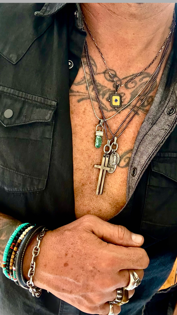DOUBLE CROSS NECKLACE