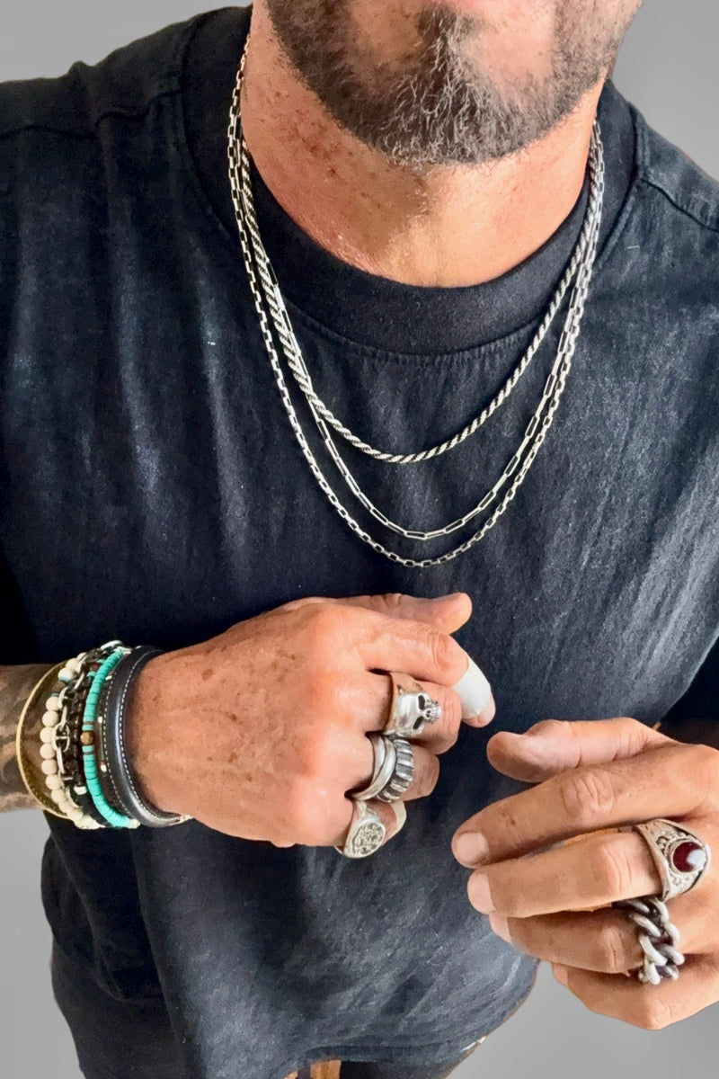 THICK ROLO SILVER CHAIN