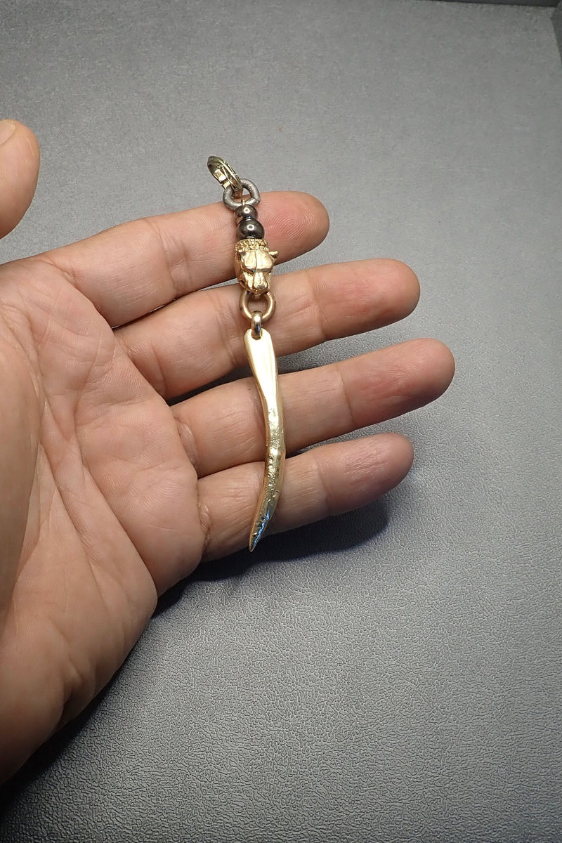 LONG LION HEAD THOOT PENDANT - two made