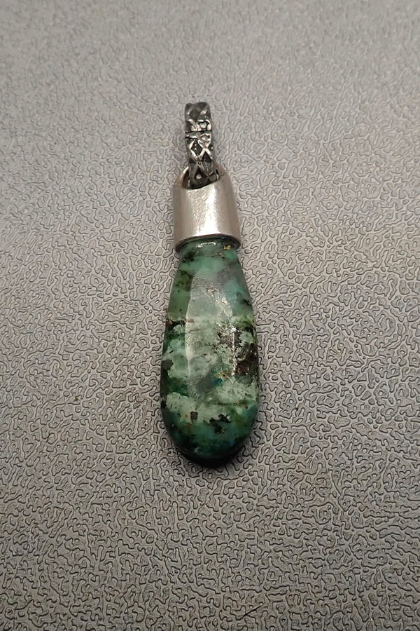 TURQUOISE NUGGET PENDANT - two made