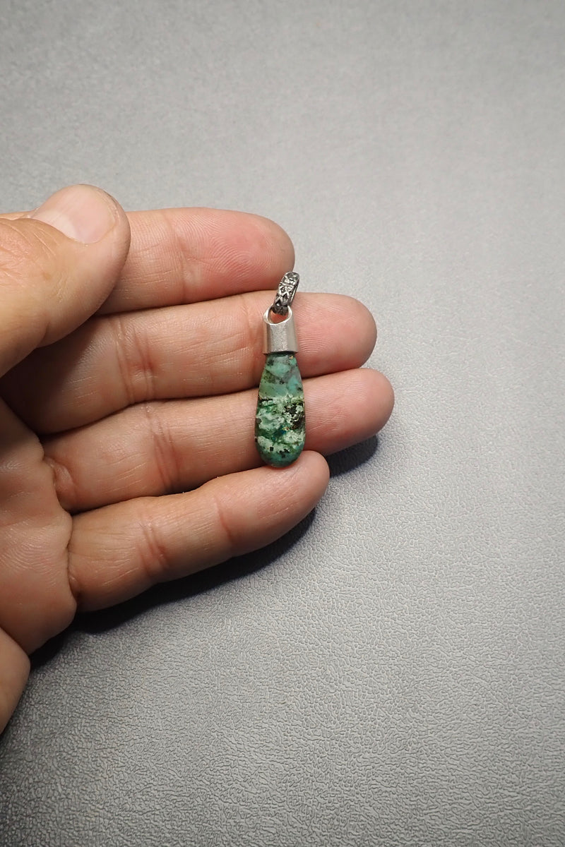 TURQUOISE NUGGET PENDANT - two made