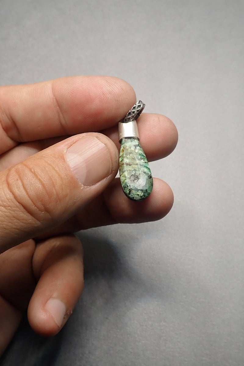 TURQUOISE NUGGET PENDANT - two made