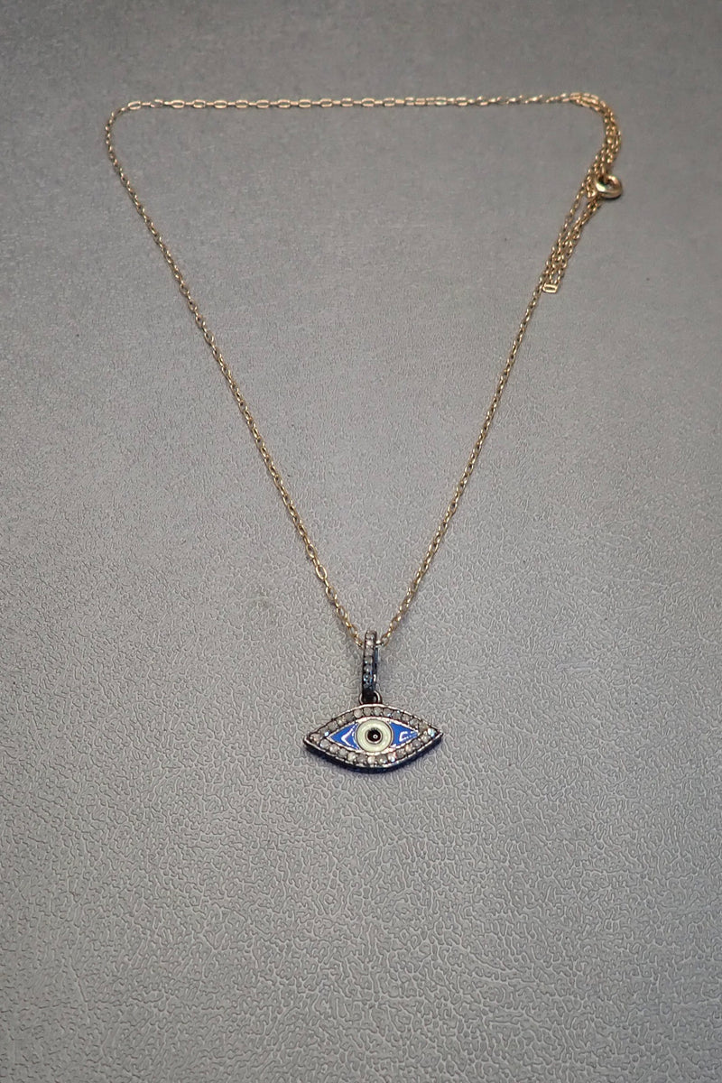 EVIL EYE DIAMONDS PENDANT - one made