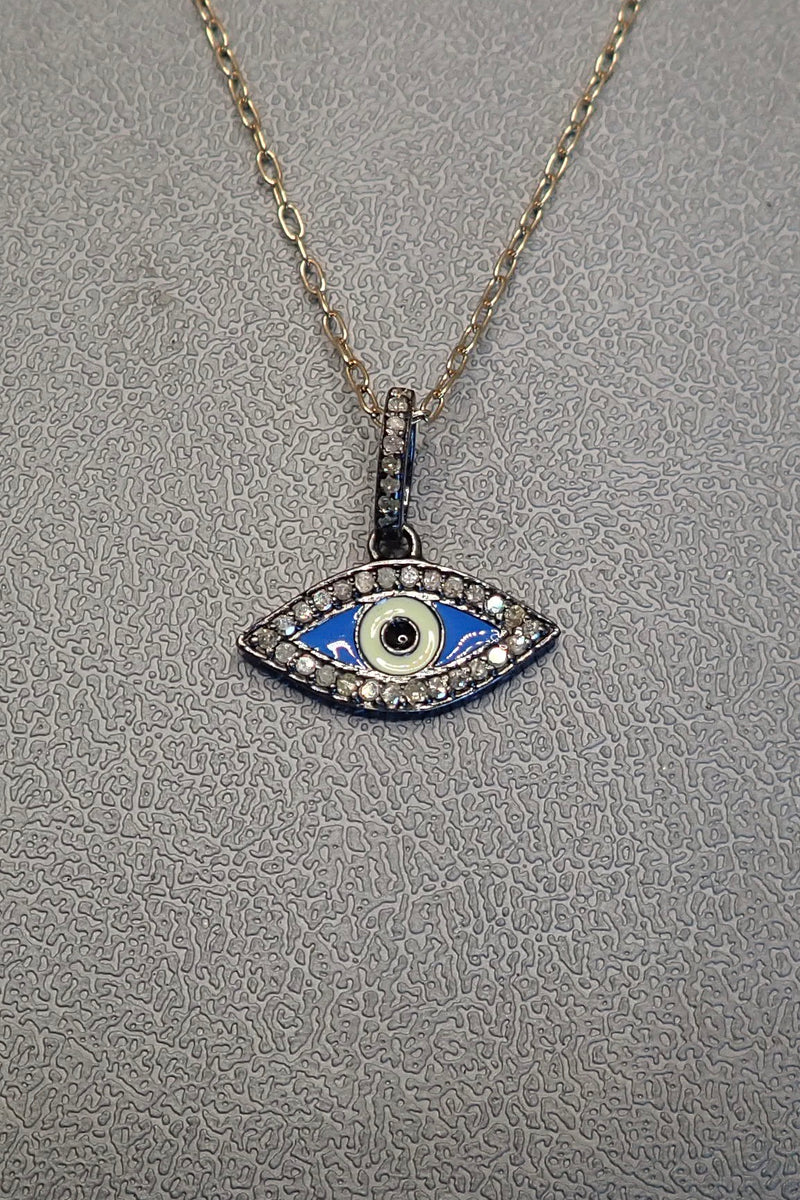 EVIL EYE DIAMONDS PENDANT - one made