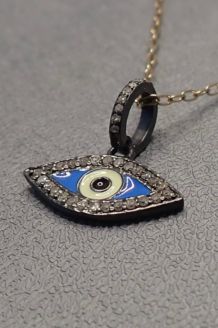 EVIL EYE DIAMONDS PENDANT - one made