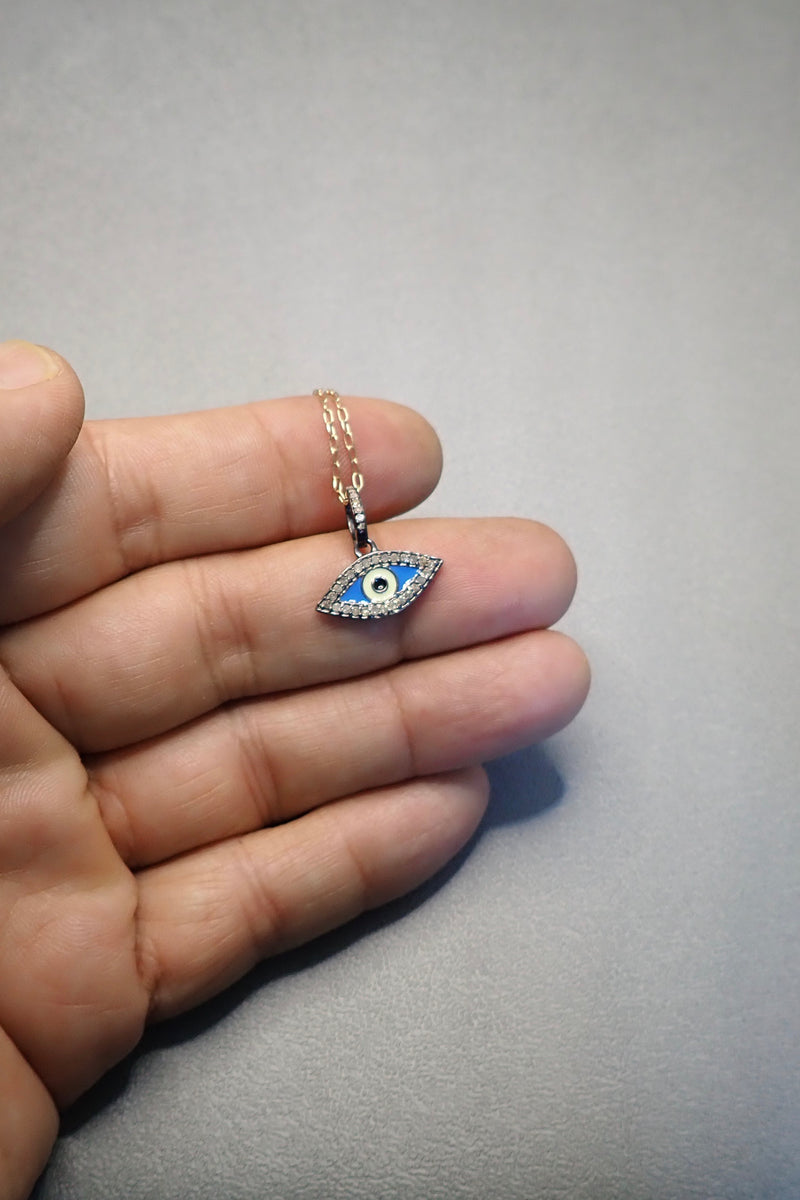 EVIL EYE DIAMONDS PENDANT - one made