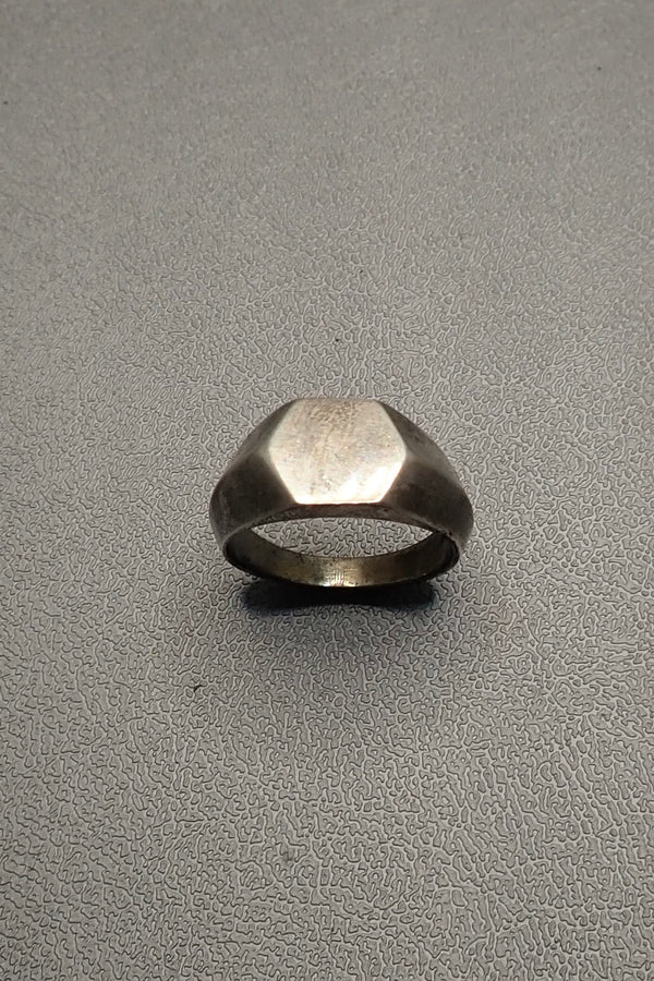 SILVER HEXAGONAL  RING - one made