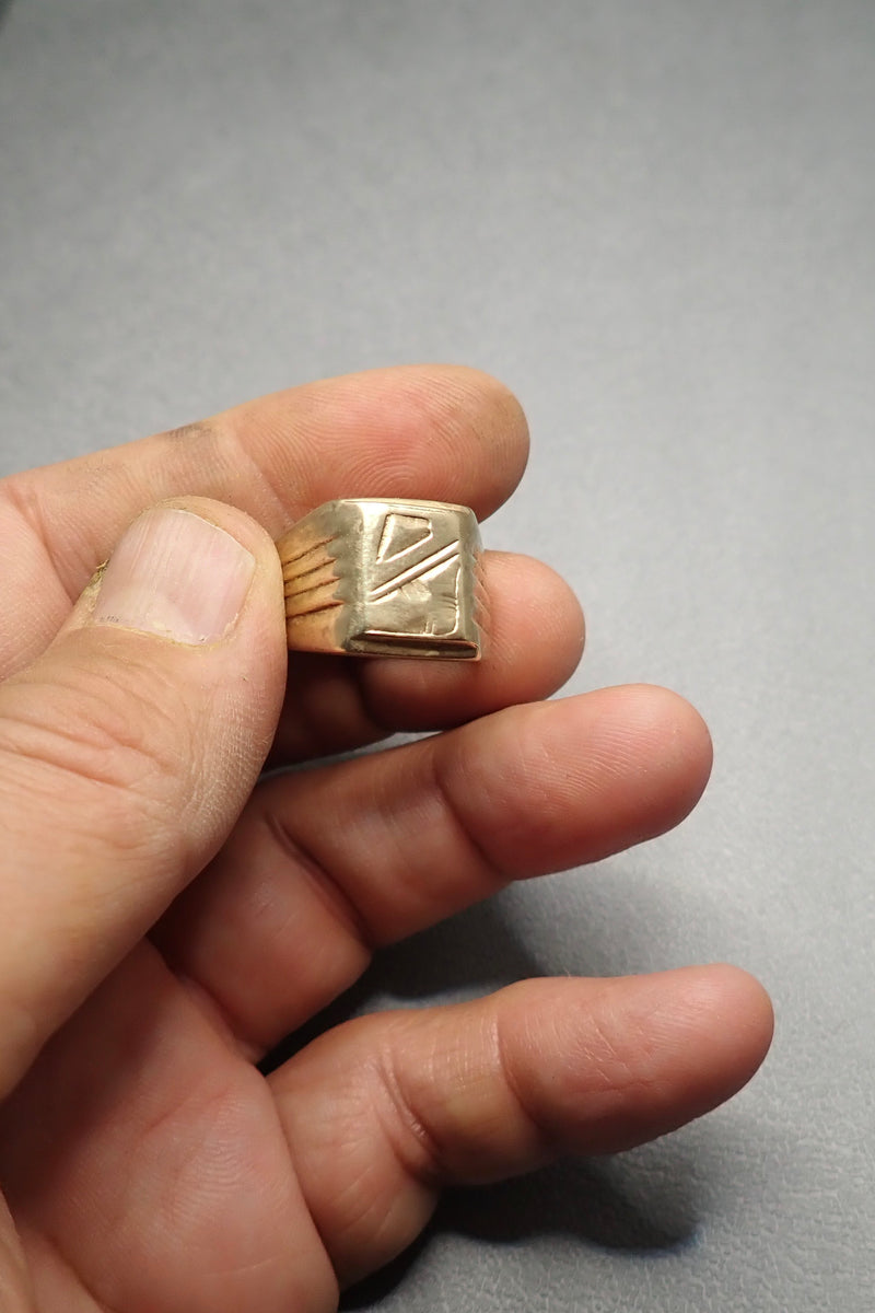 BRONZE SIGNET RING - one made