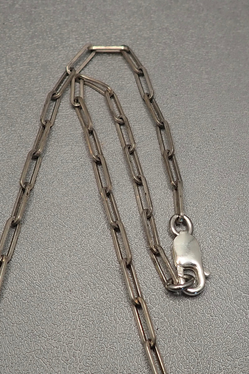 SILVER PAPER CLIP LINKS CHAIN
