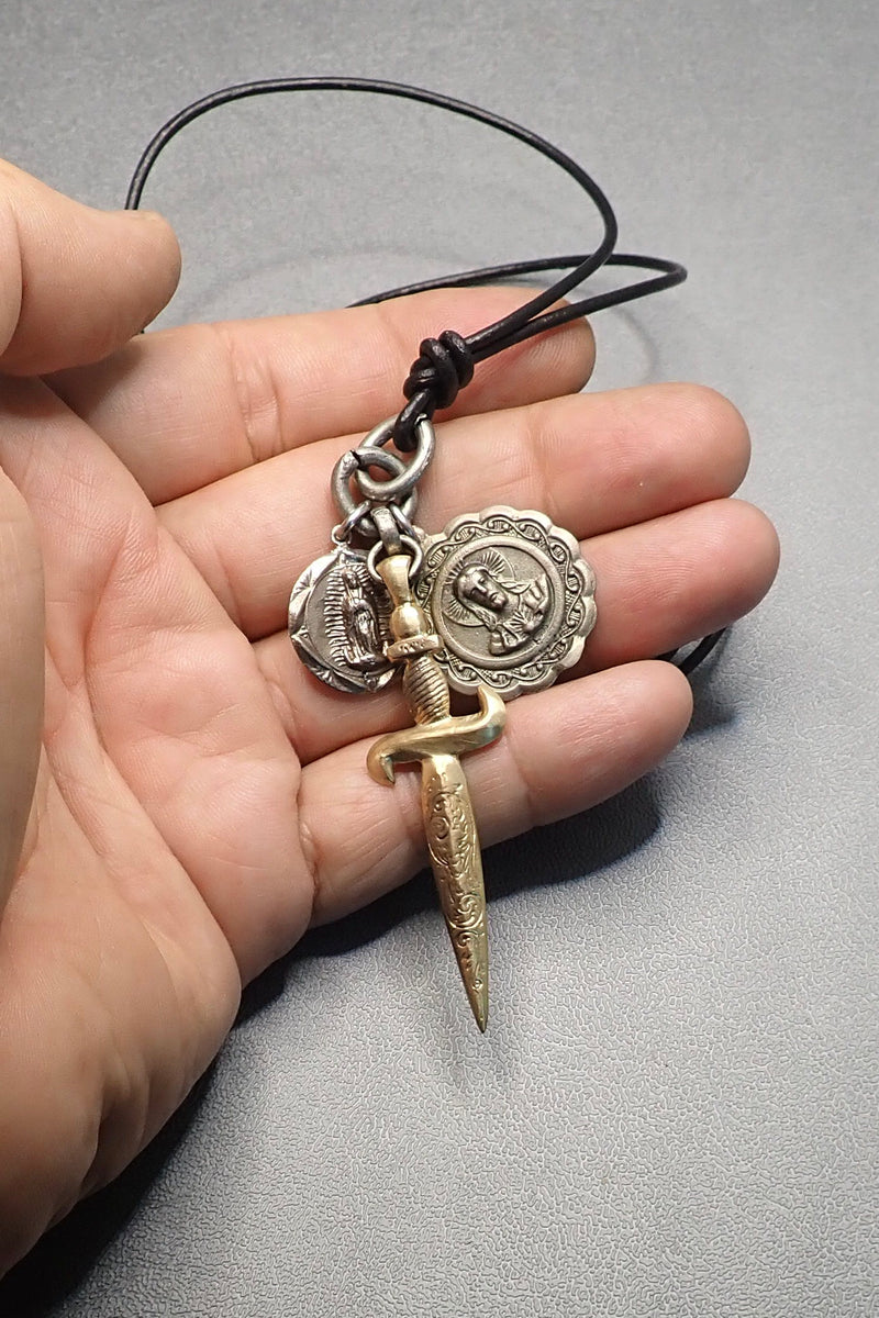 DAGGER & MEDALS NECKLACE