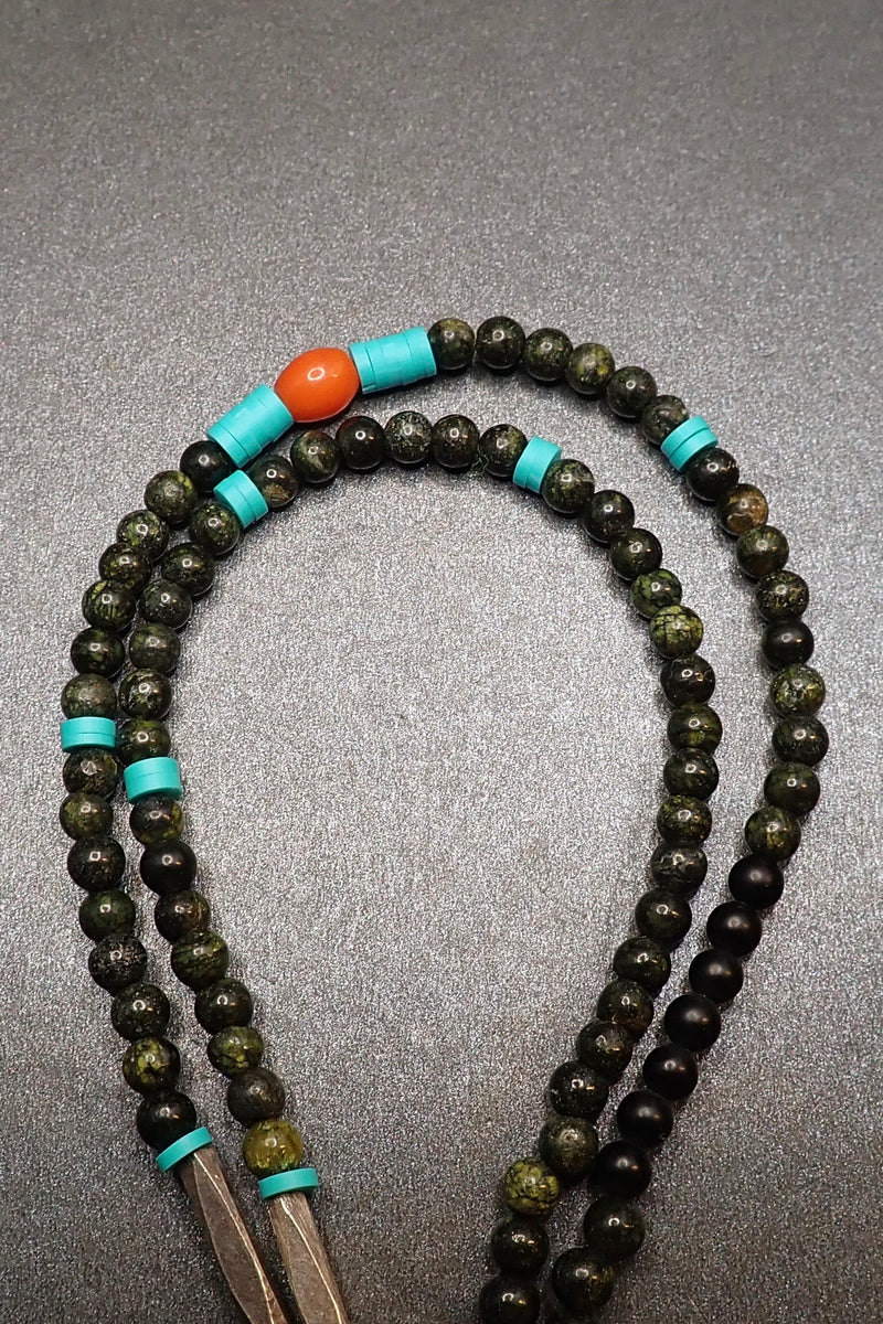 GREEN JASPER & SILVER NECKLACE - one made