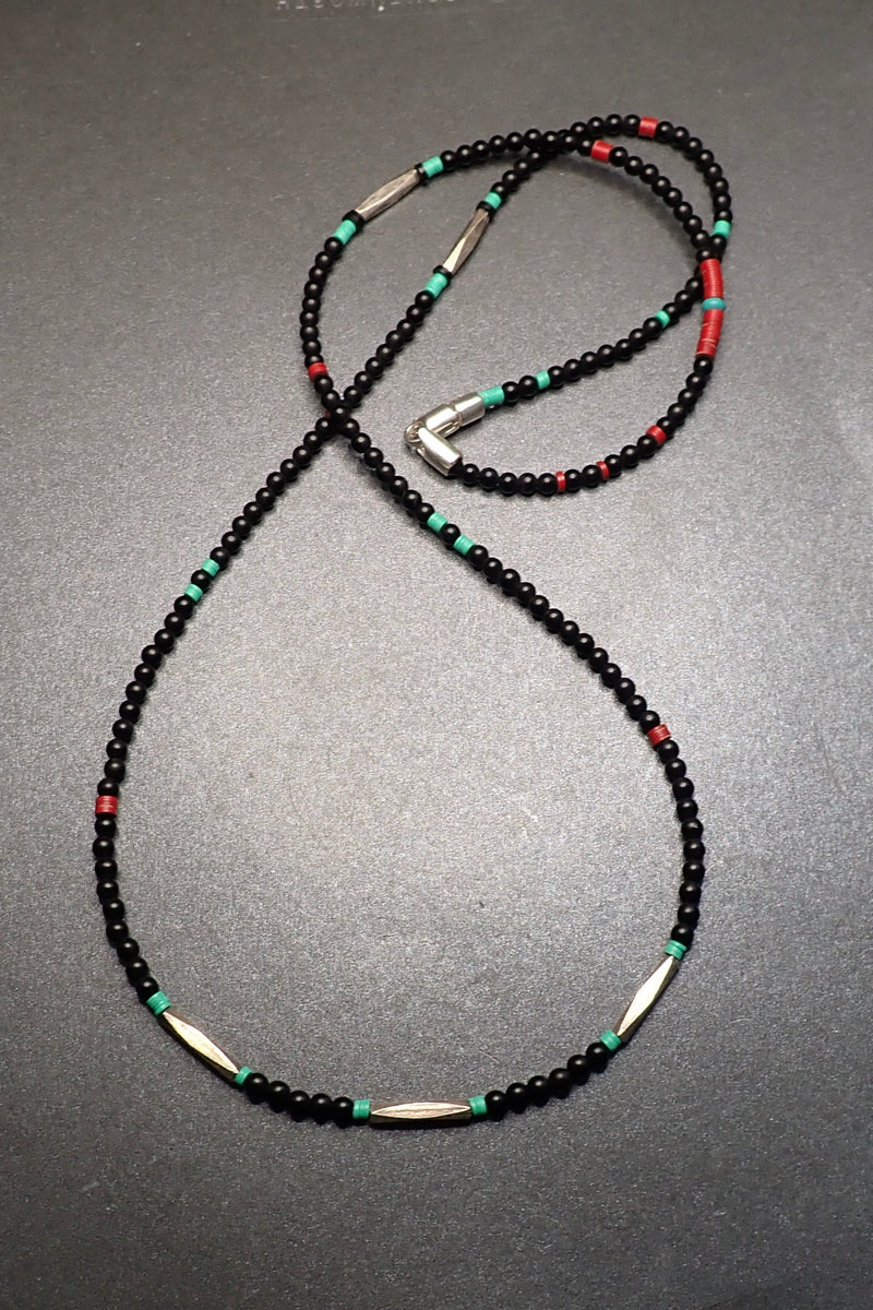 ONYX & SILVER BEADS NECKLACE - ONLY ONE MADE