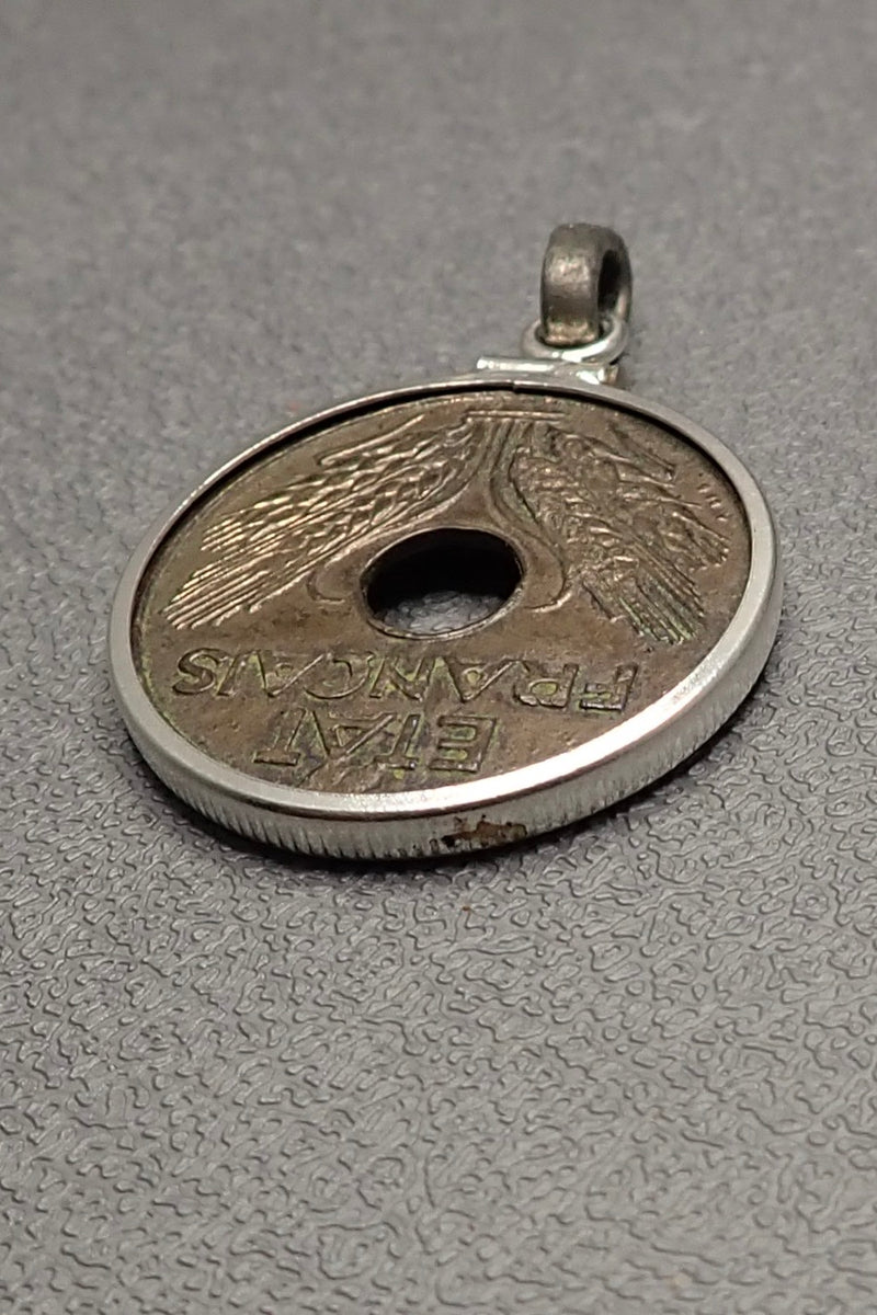 HOLE COIN PENDANT -two made