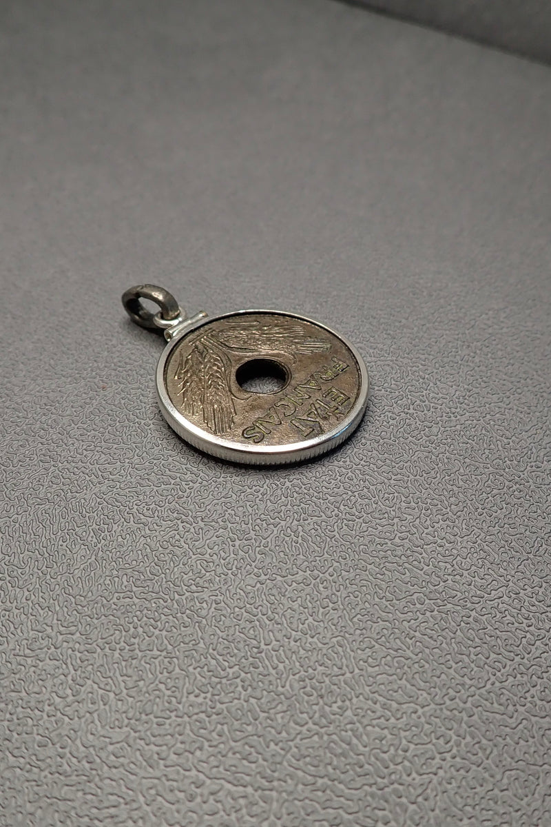 HOLE COIN PENDANT -two made