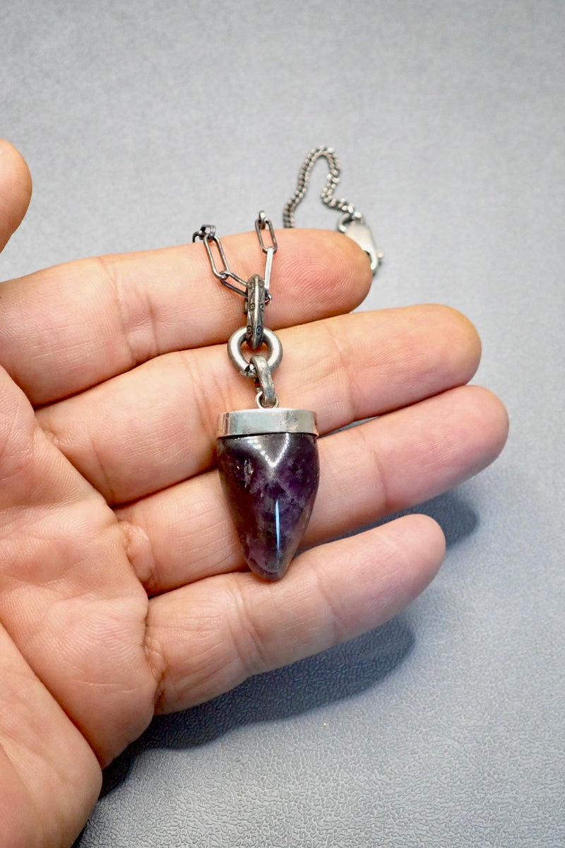 AMETHYST NUGGET PENDANT - two made