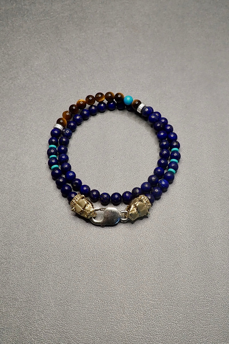 DOUBLE WRAP LAPIS LAZULI BRACELET - two made