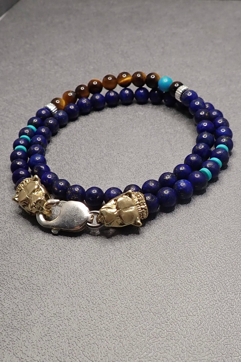 DOUBLE WRAP LAPIS LAZULI BRACELET - two made