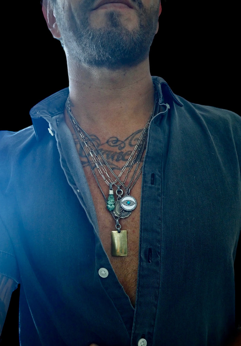 HORN- SKULL -TURQUOISE NECKLACE